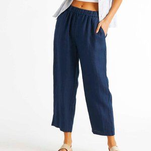 Quince Navy Ankle Pants